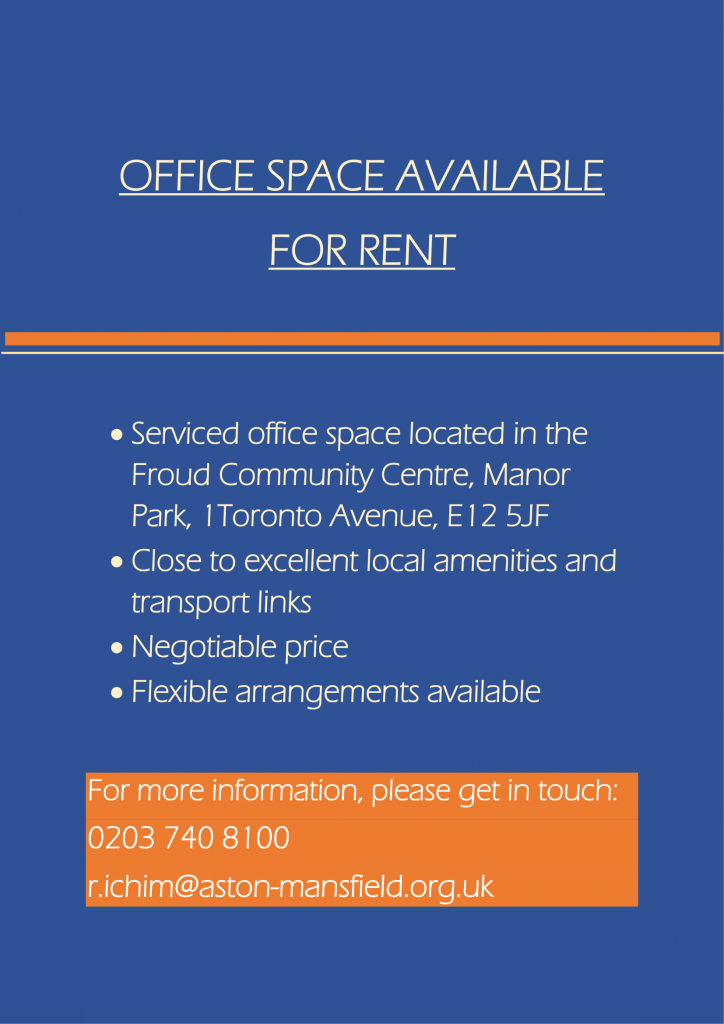 Aston Mansfield Office Space Available for Rent at the Froud Centre