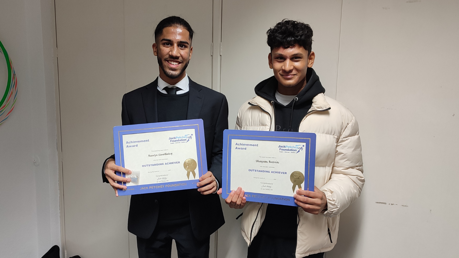 Hamza & Dhayaan Receive Jack Petchy Awards